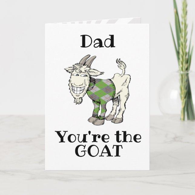 Carte Drôle Vous êtes le GOAT Personnalisable (Devant)