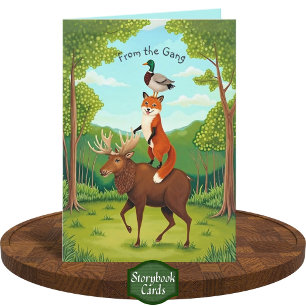 Carte Drôles d'animaux des bois s'empilent Te manquent P