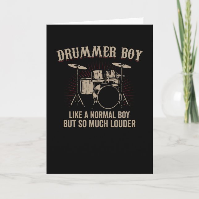 Carte Drummer Boy | Drums Drummer Cadeau (Devant)