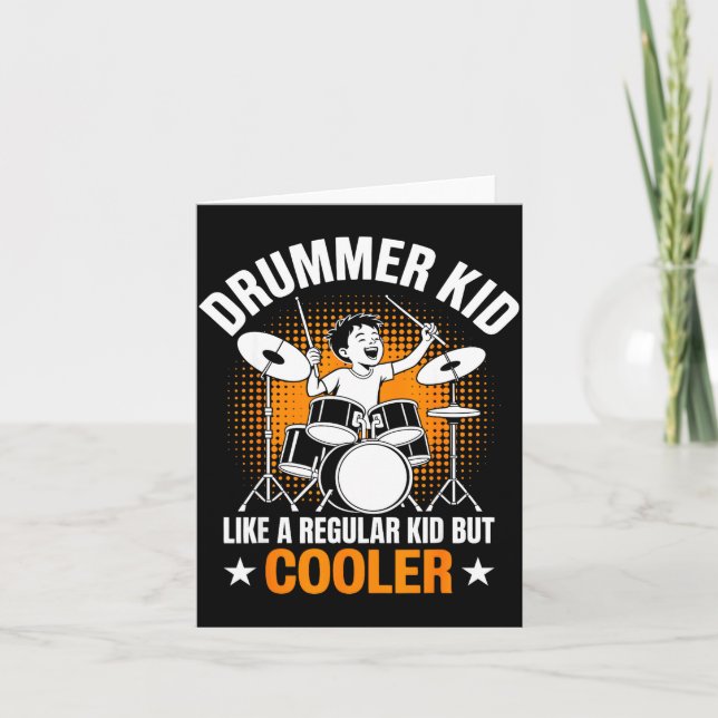 Carte Drumset Drums Lover Percussionist Drummer Kid Drum (Devant)