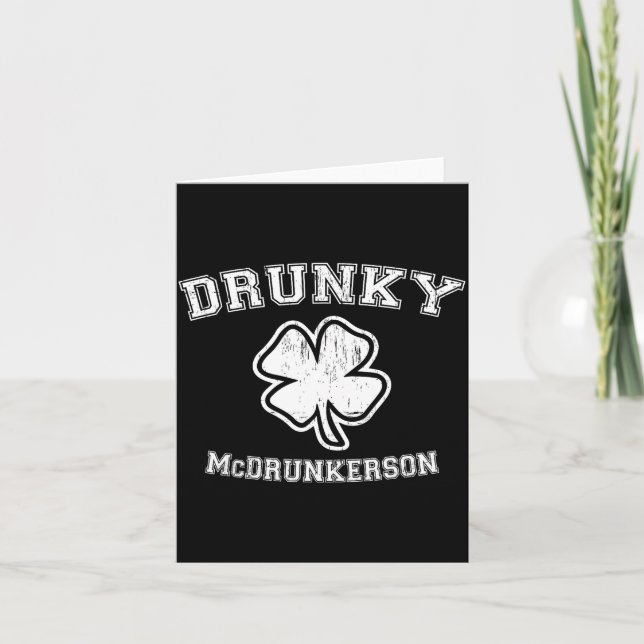 Carte Drunky Mcdrunkerson Funny St. Patricks Day Irish D (Devant)