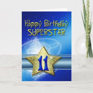 Carte du 11e anniversaire pour Superstar