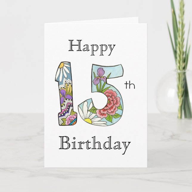 Carte du 15e anniversaire (Devant)