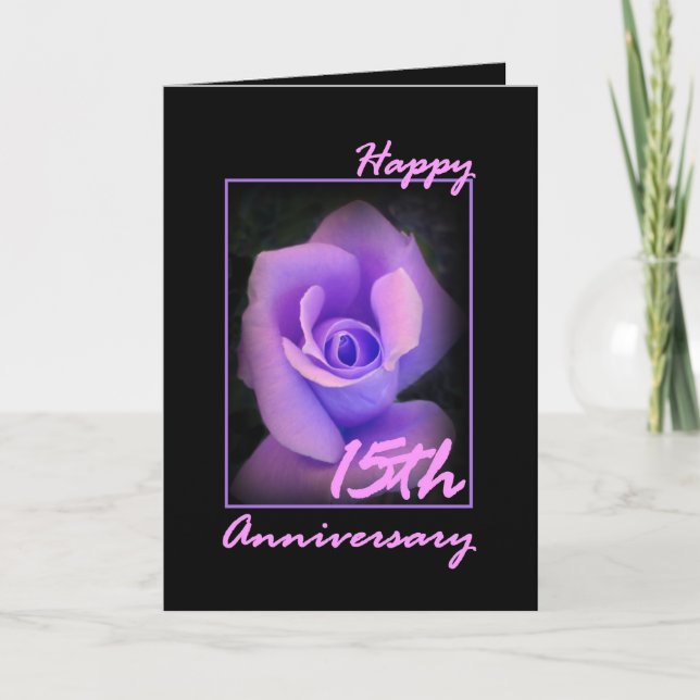 Carte du 15e anniversaire du Mariage avec Rosebud  (Devant)