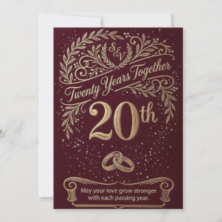 Carte du 20e anniversaire de Maroon