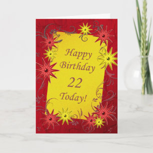 Carte du 22e anniversaire
