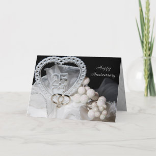 Carte du 25e anniversaire du Mariage