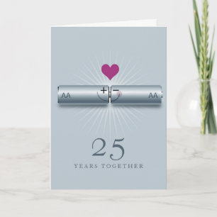 Carte du 25e anniversaire du Mariage