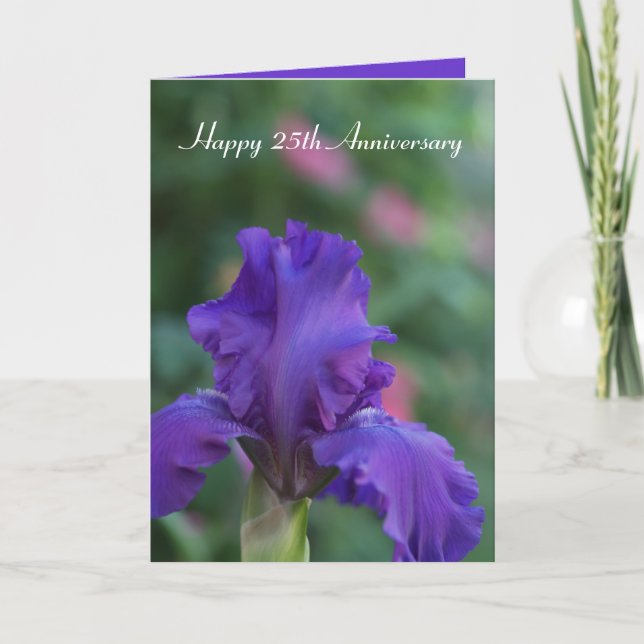 Carte du 25e anniversaire Iris (Devant)