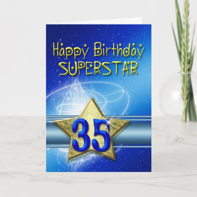Carte du 35e anniversaire pour Superstar (Devant)