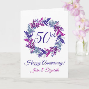 Carte du 50e anniversaire de Mariage de la couronn