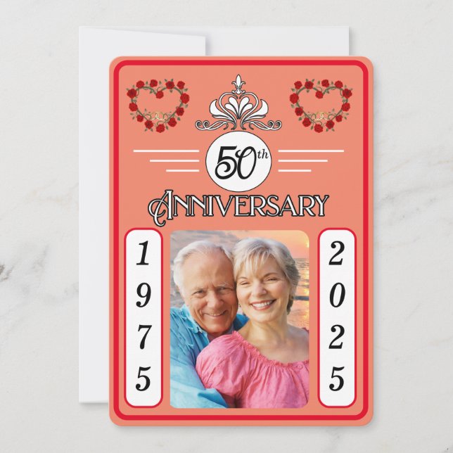 Carte du 50e anniversaire du jubilé d'or personnal (Devant)