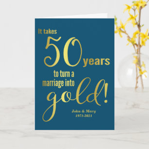 Carte du 50e anniversaire du Mariage