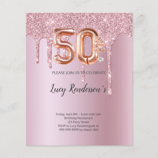 Carte du 50e anniversaire pour elle (Devant)