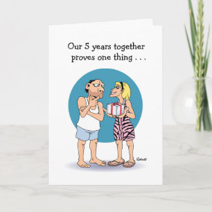 Carte du 5e anniversaire du Mariage