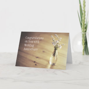 Carte du 65e anniversaire du Mariage