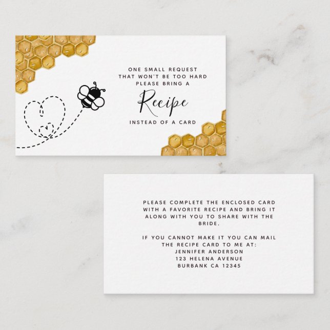 Carte du boîtier de la demande de Fête des mariées (Devant / Derrière)