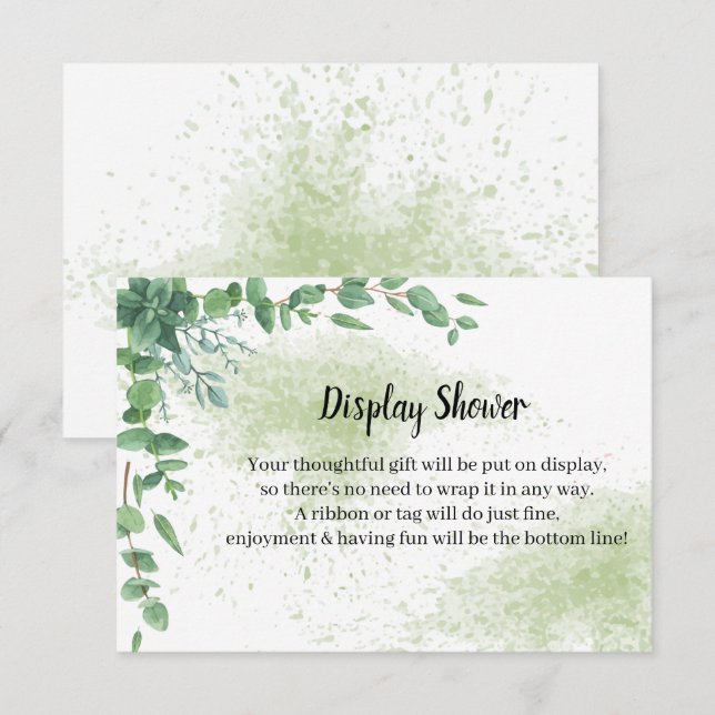 Carte du boîtier de la Fête des mariées Eucalyptus (Devant / Derrière)