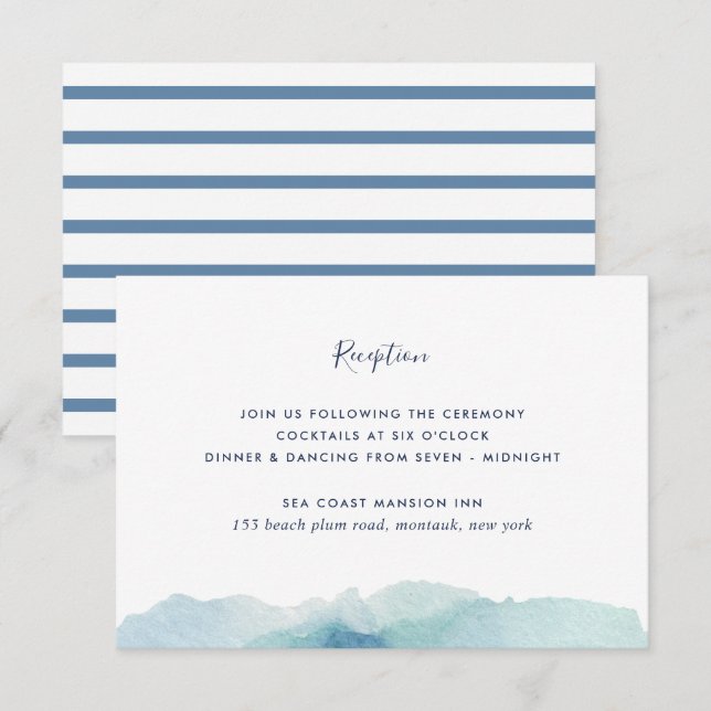 Carte du boîtier de réception de mariage (Devant / Derrière)