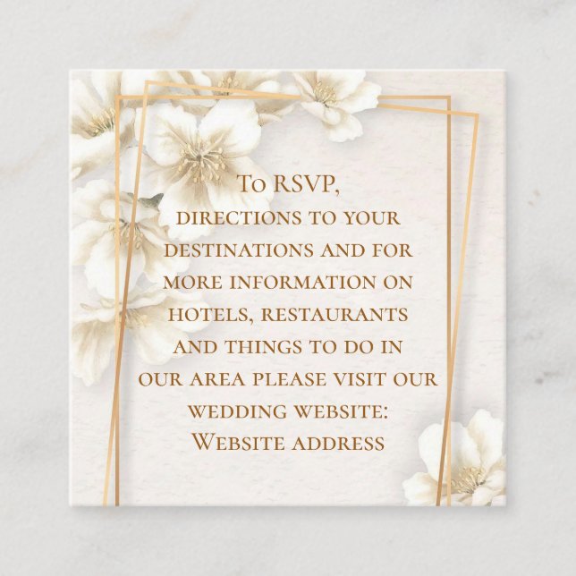 Carte du boîtier d'informations sur les fleurs de  (Devant)