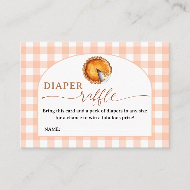 Carte du boîtier du Baby shower à tarte Cutie (Devant)