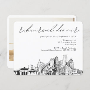 Carte du boîtier Mariage du dîner de répétition de