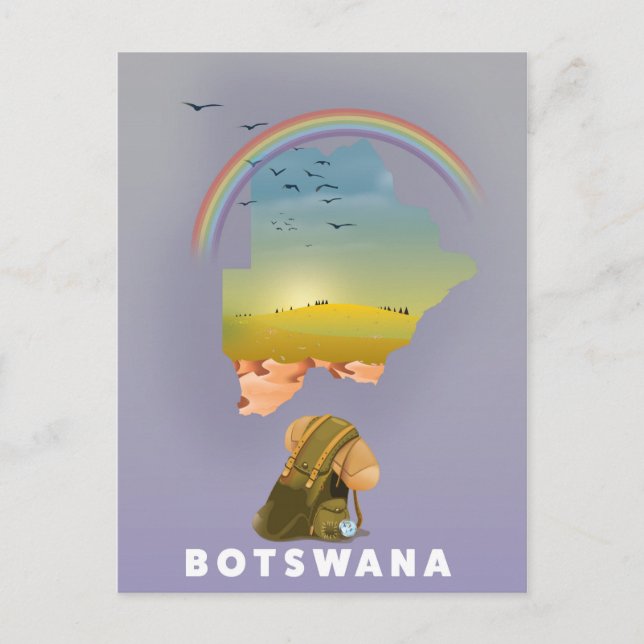 carte du Botswana (Devant)