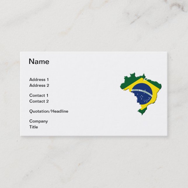 Carte du Brésil (Devant)