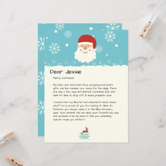 Carte Du bureau de Père Noël|Custom Christmas Snowman