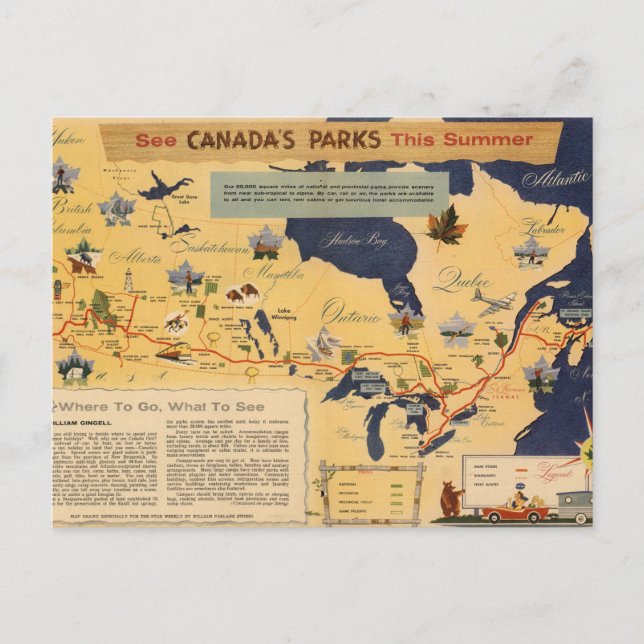 Carte du Canada - Parcs Canada (Devant)
