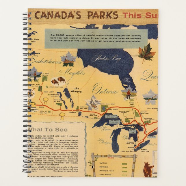 Carte du Canada - Parcs Canada (Devant)
