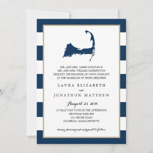 Carte du Cap Chatham avec coeur MARIAGE