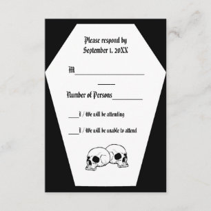 Carte du cercueil RSVP (noir)