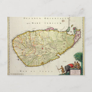 Carte du Ceylan selon Nicolas Visscher
