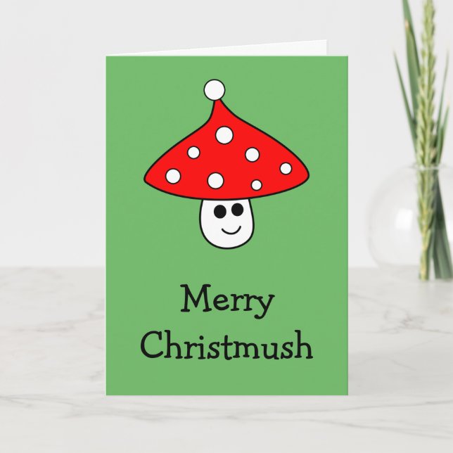 Carte du champignon Santa Hat (Devant)