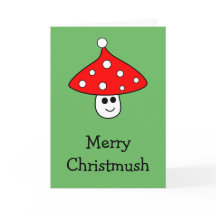 Carte du champignon Santa Hat
