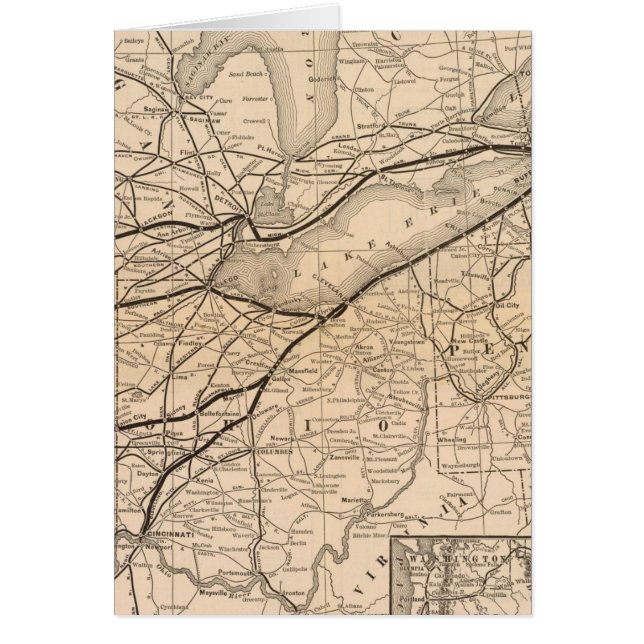 Carte du chemin de fer New York Central et Hudson  (Devant)