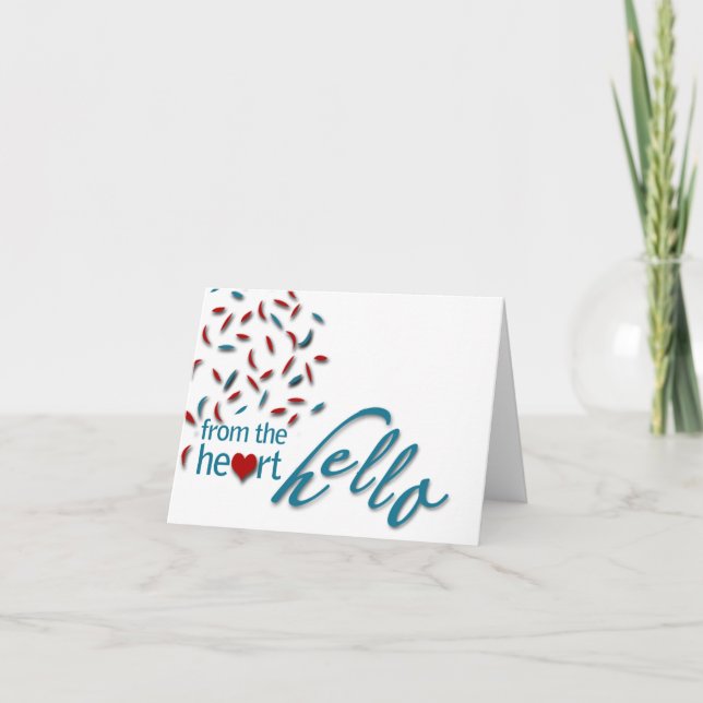 Carte Du coeur bonjour (Devant)