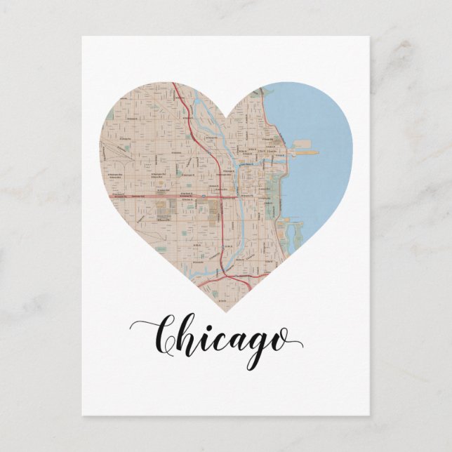 Carte du coeur de Chicago (Devant)