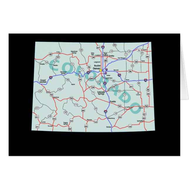 Carte du Colorado (Devant horizontal)