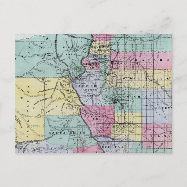Carte du Colorado par Thayer (Devant)