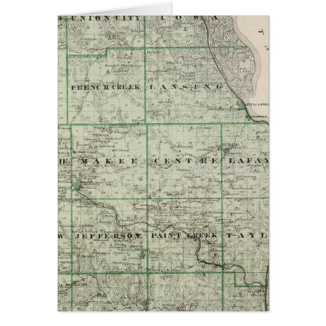 Carte du comté d'Allamakee (Devant)