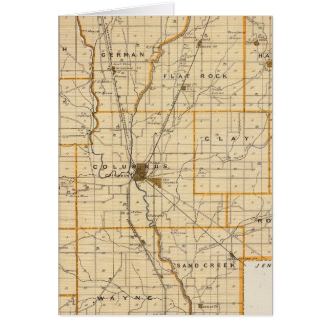 Carte du comté de Bartholomew (Devant)