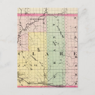 Carte du comté de Clare, Michigan