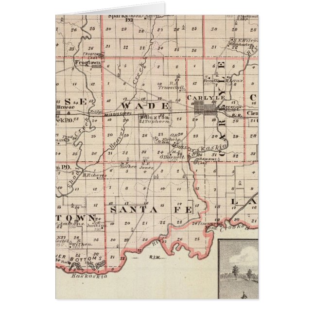 Carte du comté de Clinton (Devant)