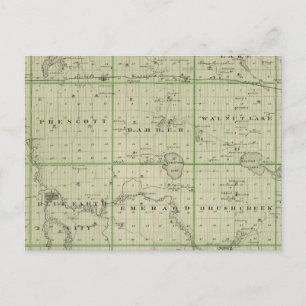 Carte du comté de Faribault, Minnesota
