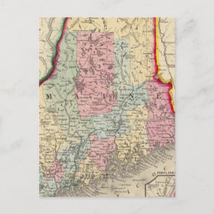 Carte Du Comté De L'État Du Maine