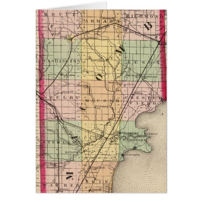 Carte du comté de Macomb, Michigan (Devant)