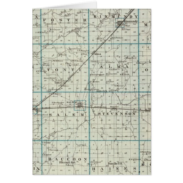 Carte du comté de Marion (Devant)