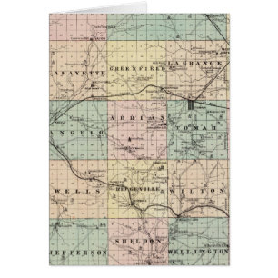 Carte du comté de Monroe, État du Wisconsin